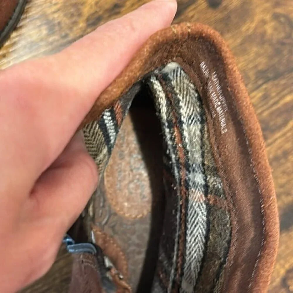 Born brown suede booties size 6